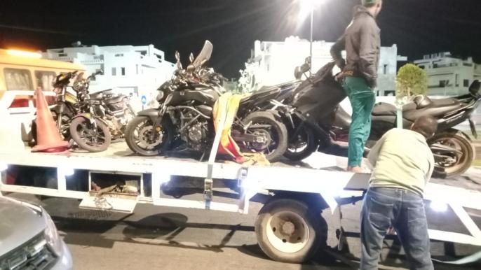 درك واحة سيدي ابراهيم يكشر أنيابه في وجه المتورطين في السياقة الاستعراضية +صورة