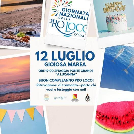 Ritroviamoci al tramonto ✨ Il 12 LUGLIO festeggiamo insieme il compleanno della Pro Loco di Gioiosa Marea! 📍 Spiaggia P...
