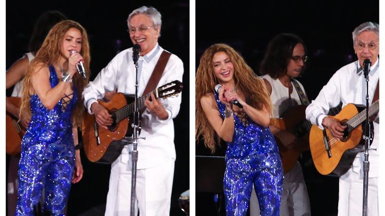 Sonho de Shakira de cantar com Caetano Veloso se realiza diante de milhões quase 30 anos após entrevista