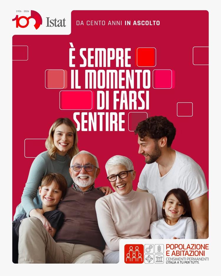 È partito il Censimento della Popolazione e delle abitazioni 2026. Un appuntamento importante nell’anno del Centenario d...