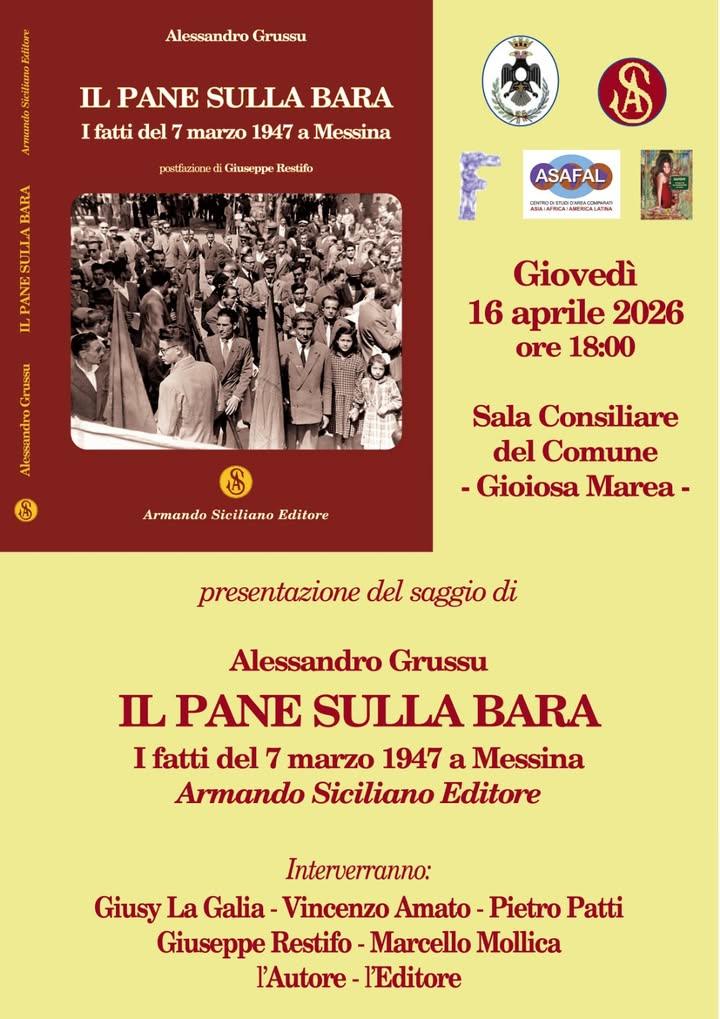 📚 Giovedì 16 aprile, alle ore 18:00, presso la sala consiliare del Comune di Gioiosa Marea, si terrà la presentazione d...