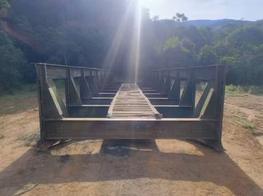 Ponte de aço furtada em Prados (MG) é encontrada a 140 km do local de origem