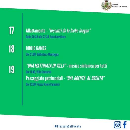 🗓️ Gli eventi di questa settimana di Aprile a 📍Piazzola sul Brenta! #librieautori #bibliotecamantegna #relazioniintern...
