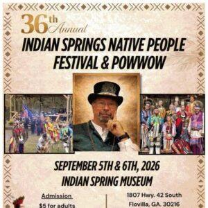 36th Annual Indian Springs Native People Festival & Pow Wow 2026