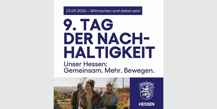  9. Tag der Nachhaltigkeit am 23.09.2026 Plakat dazu Menschen in der Natur