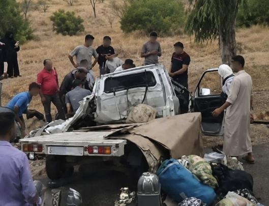 إصابة خمسة أشخاص في حادثة سير بين نزالت لعظم وسيدي بوعثمان بإقليم الرحامنة