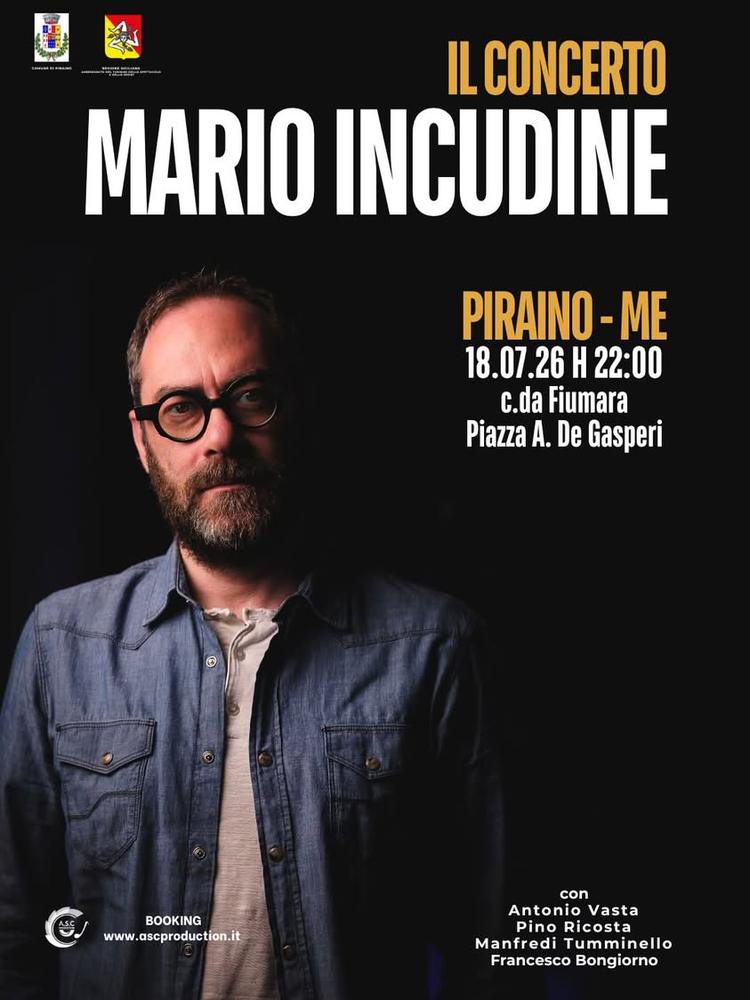 🎤 il concerto - 𝑴𝒂𝒓𝒊𝒐 𝑰𝒏𝒄𝒖𝒅𝒊𝒏𝒆 🗓️18 luglio 2026 🕙 ore 22:00 📍Piazza A. De Gasperi