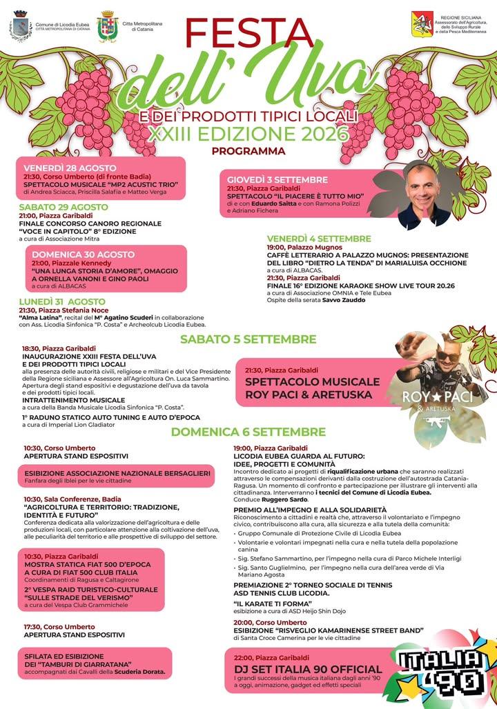 🍇🎉 𝐗𝐗𝐈𝐈𝐈 𝐅𝐄𝐒𝐓𝐀 𝐃𝐄𝐋𝐋’𝐔𝐕𝐀 𝐄 𝐃𝐄𝐈 𝐏𝐑𝐎𝐃𝐎𝐓𝐓𝐈 𝐓𝐈𝐏𝐈𝐂𝐈 𝐋𝐎𝐂𝐀𝐋𝐈 🍇🎶 🤩 Ecco il 𝗽𝗿𝗼𝗴...