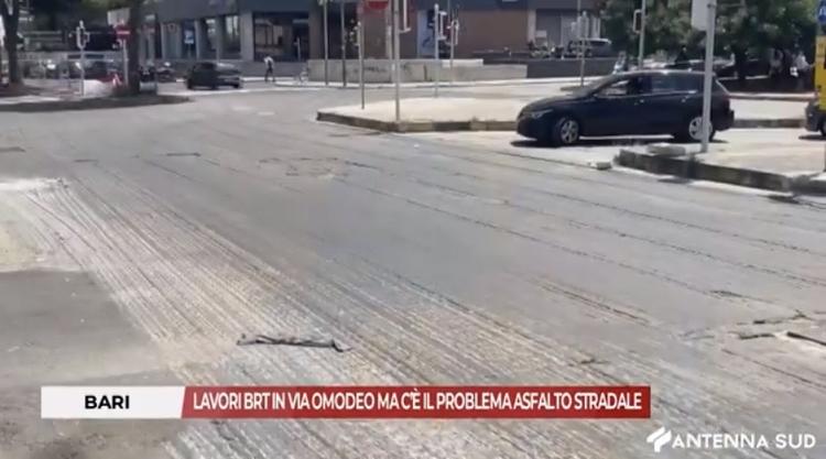 BRT, lavori in via Omodeo: problema asfalto