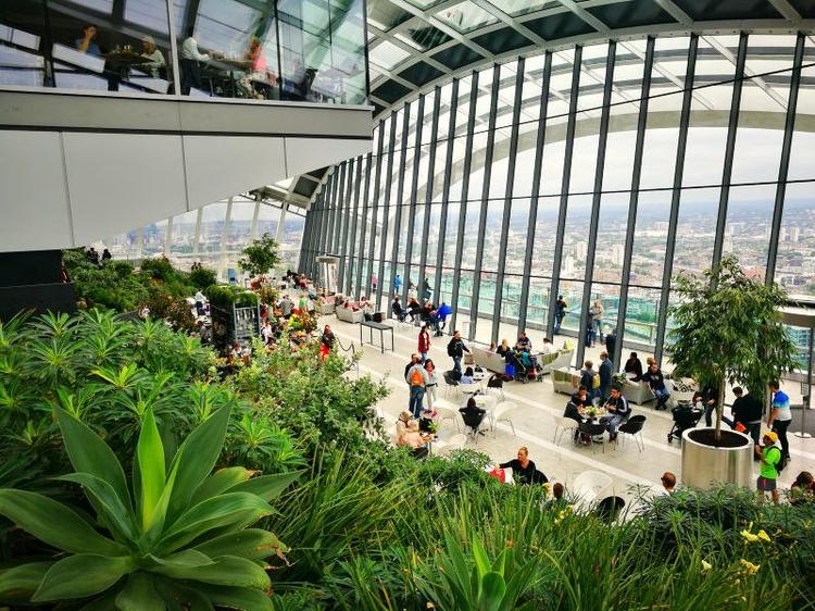 The Sky Garden at the top of 20 Fenchurch Street