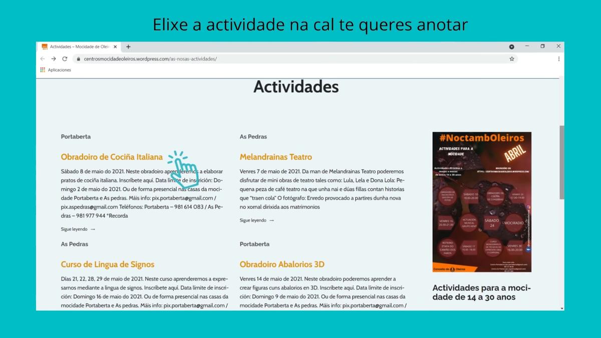 Como apuntarse ás actividades das casas da mocidade?