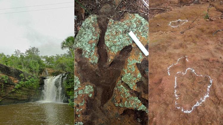 Além das cachoeiras: pegadas de dinossauros são atração na região da Chapada das Mesas, no MA