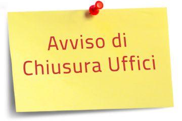 Sabato 2 maggio 2026: chiusura al pubblico degli uffici comunali