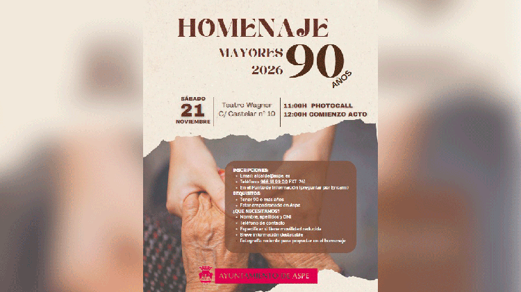 Aspe reivindica un envejecimiento activo con actividades de convivencia y homenaje a sus mayores