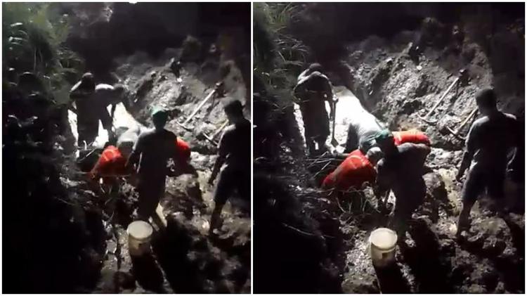 Homem é resgatado após ficar soterrado durante obra em Sobral, no Ceará