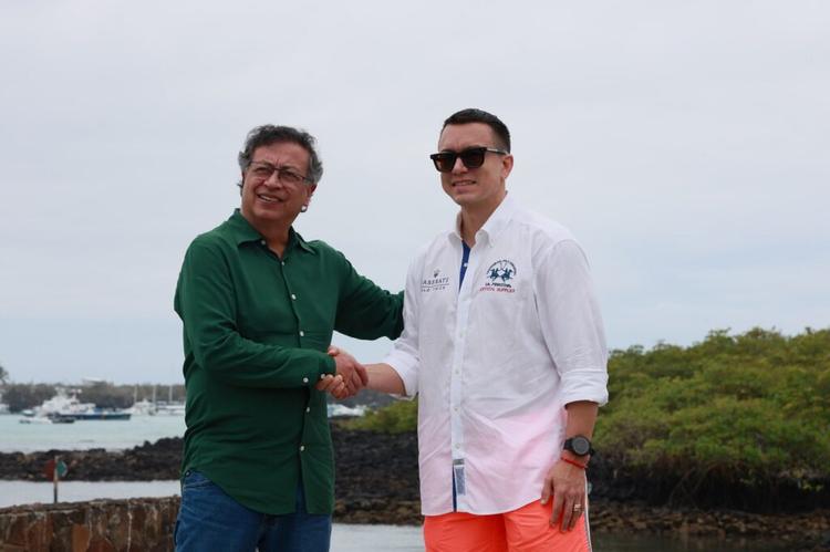 Gustavo Petro, president of Colombia & Daniel Noboa, president of Ecuador.