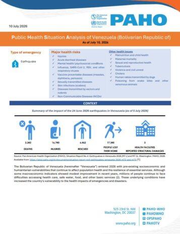 Venezuela earthquake health response enters early recovery phase