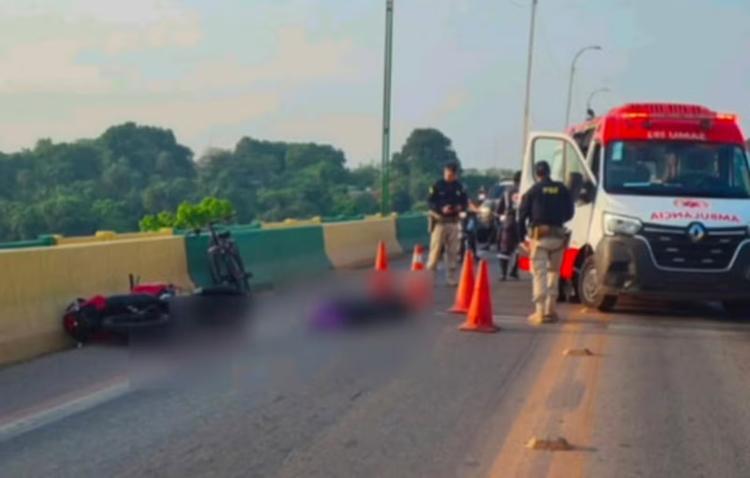 Ciclista de 60 anos morre após colisão com moto em ponte na BR-230, em Marabá