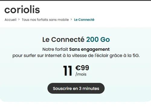 🔖 Coriolis Telecom, forfait 5G illimité/200Go à 12€/mois