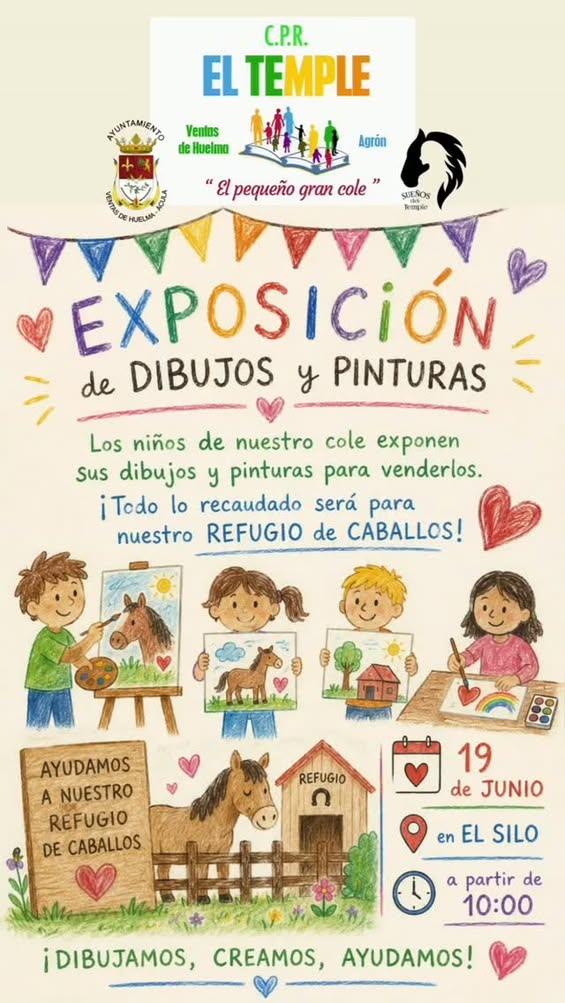 ✨🎨🐴 ¡El arte también puede cambiar vidas! 🐴🎨✨ Los niños y niñas del C.P.R. El Temple han preparado una preciosa expo...