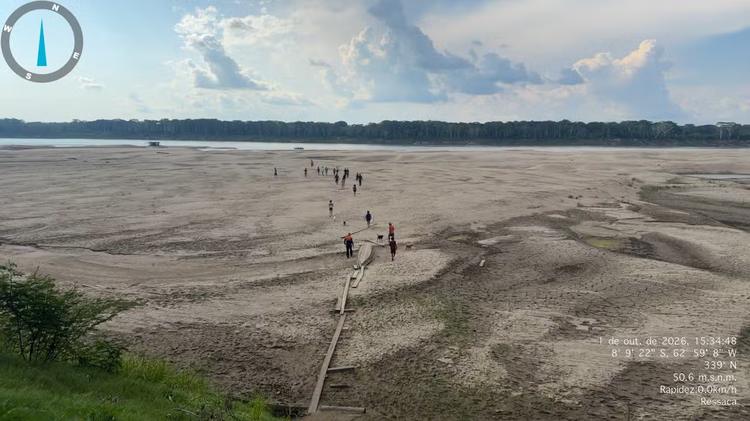 Seca do rio Madeira dificulta acesso à água e à escola em comunidades ribeirinhas de RO: 'Hoje não é mais rio'