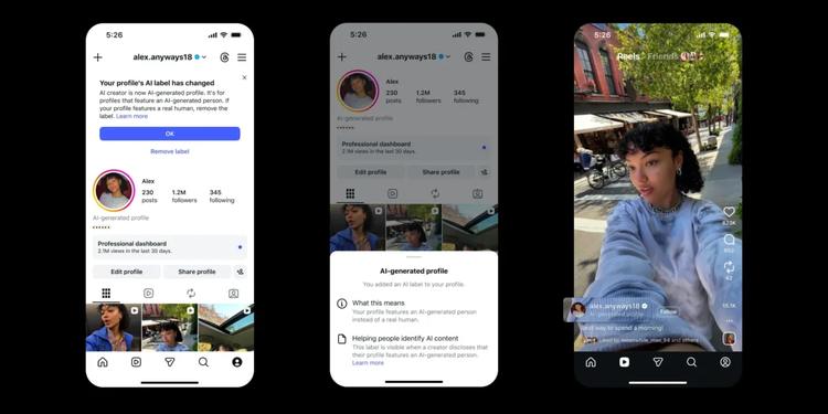 La stretta di Instagram, un'etichetta per i profili generati dall'IA