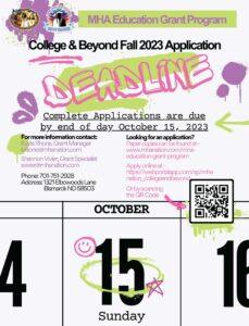 College & Beyond App Deadline
