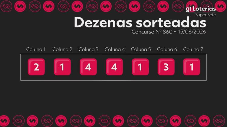 Super Sete hoje: resultado do concurso 860 e números sorteados