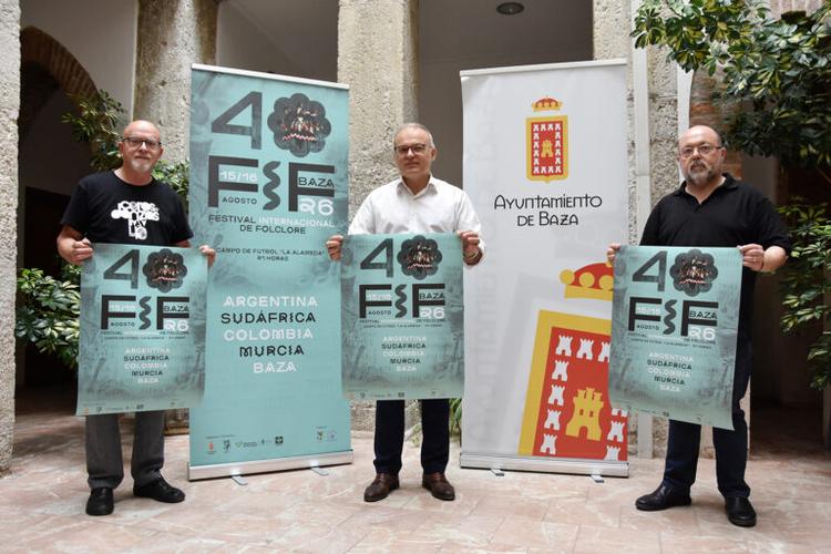 Argentina, Sudáfrica, Colombia y Murcia protagonizan, junto a Baza, la 40ª edición del Festival Internacional de Folklore, prevista para los días 15 y 16 de agosto en la Alameda