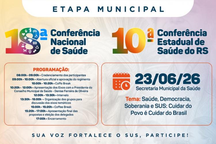 Lagoa Vermelha realiza Conferência Municipal de Saúde nesta terça (23)