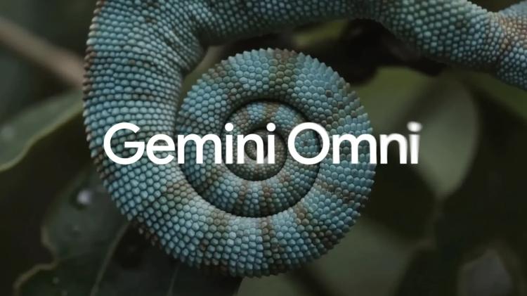 gemini omni appears over a curled lizard's tail