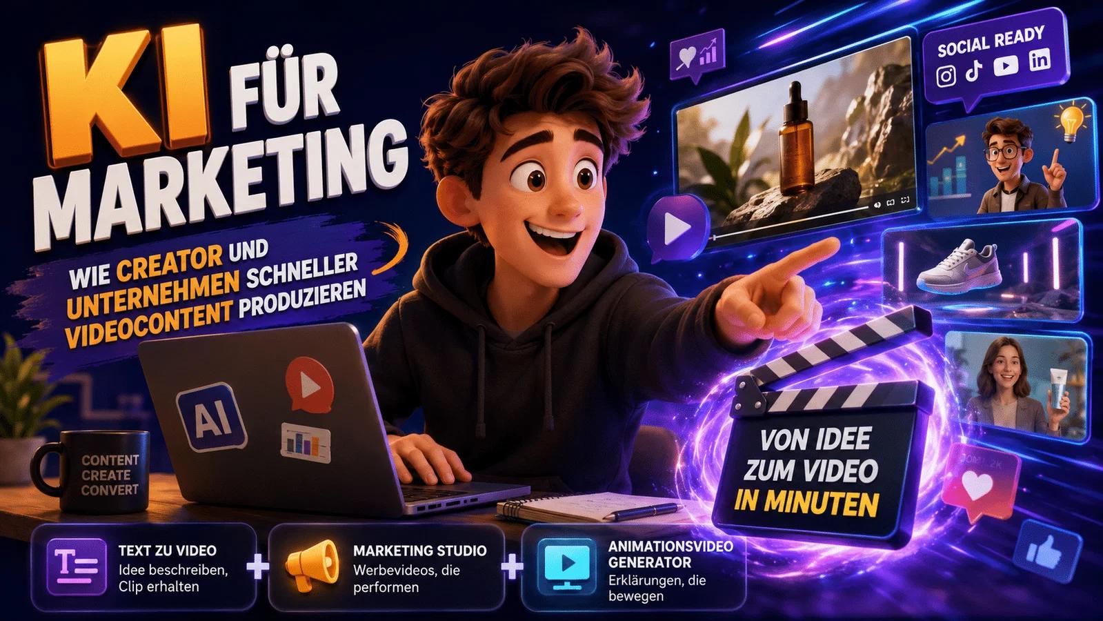 Text zu Video KI für Marketing: Wie Creator und Unternehmen schneller Videocontent produzieren