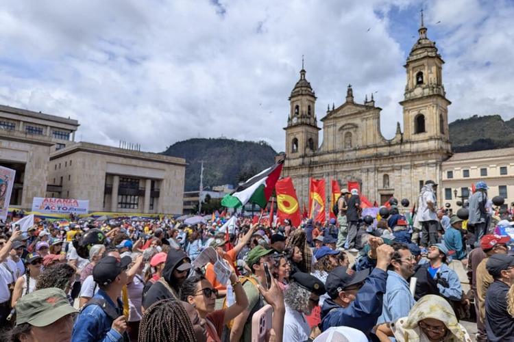 May 1, 2026, in Bolivar Square in Bogota, the capital of Colombia.