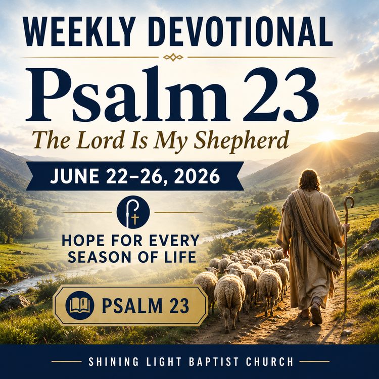 Weekly Devotional – Psalm 23 – Part 1 – June 22-26