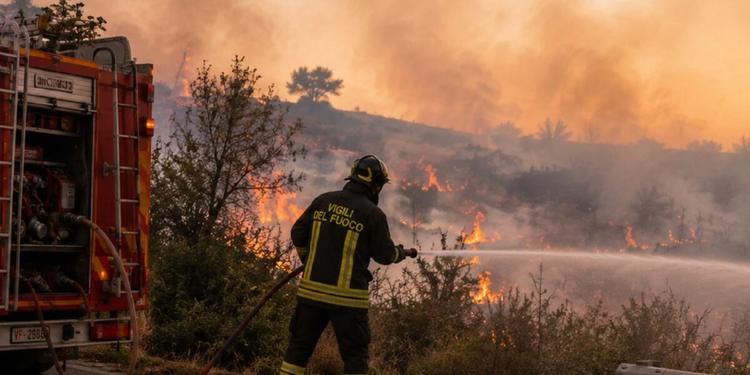 La Sicilia nella morsa degli incendi, rogo vicino alla base Nato di Sigonella