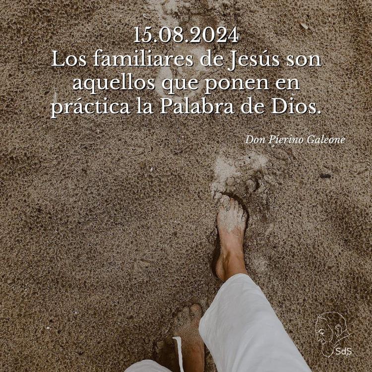15.08.2024
Los familiares de Jesús son aquellos que ponen en práctica la Palabra de Dios.

Padre Pierino Galeone