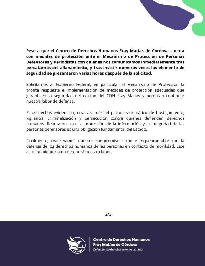 Atraco en las instalaciones del CDH Fray Matías de Córdova