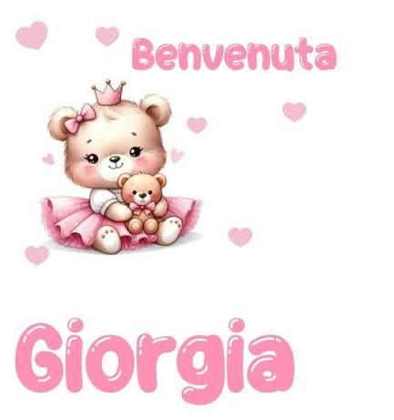 Diamo il nostro benvenuto alla piccola Giorgia, facciamo i nostri migliori auguri alla mamma Carolina al papà Salvatore...