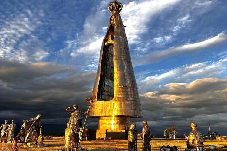 Maior que o Cristo Redentor e com mais de 1 milhão de visitas: veja como é a estátua gigante de Nossa Senhora Aparecida no interior de SP