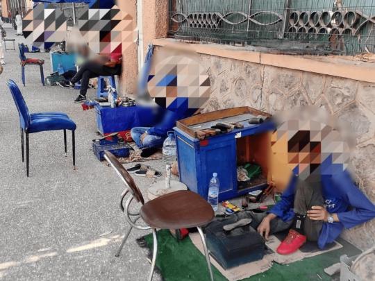 مطالب بتحسين ظروف عمل ماسحي الأحذية بمراكش