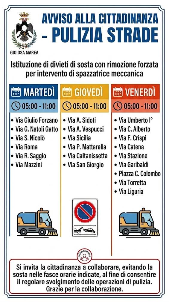 Sono stati programmati interventi di pulizia delle strade tramite spazzatrice meccanica e, per questo, sono istituiti di...