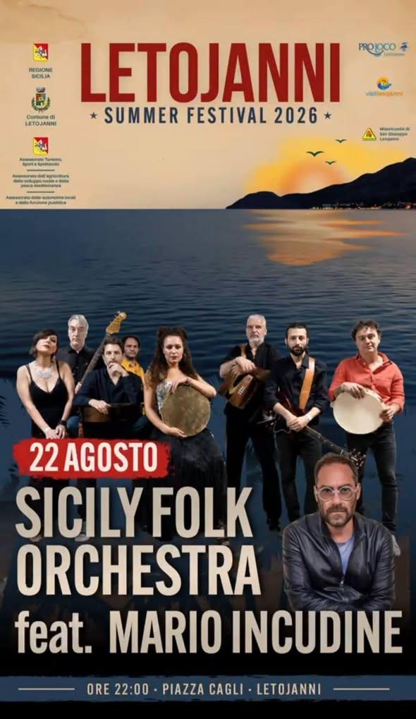 📌SICILY FOLK ORCHESTRA FEAT. MARIO INCUDINE 🎶Questa sera il palco del Summer Festival ospita Mario Incudine, una delle...