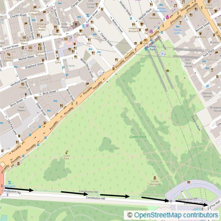 Eleventh Part of London Parks Run through Green Park