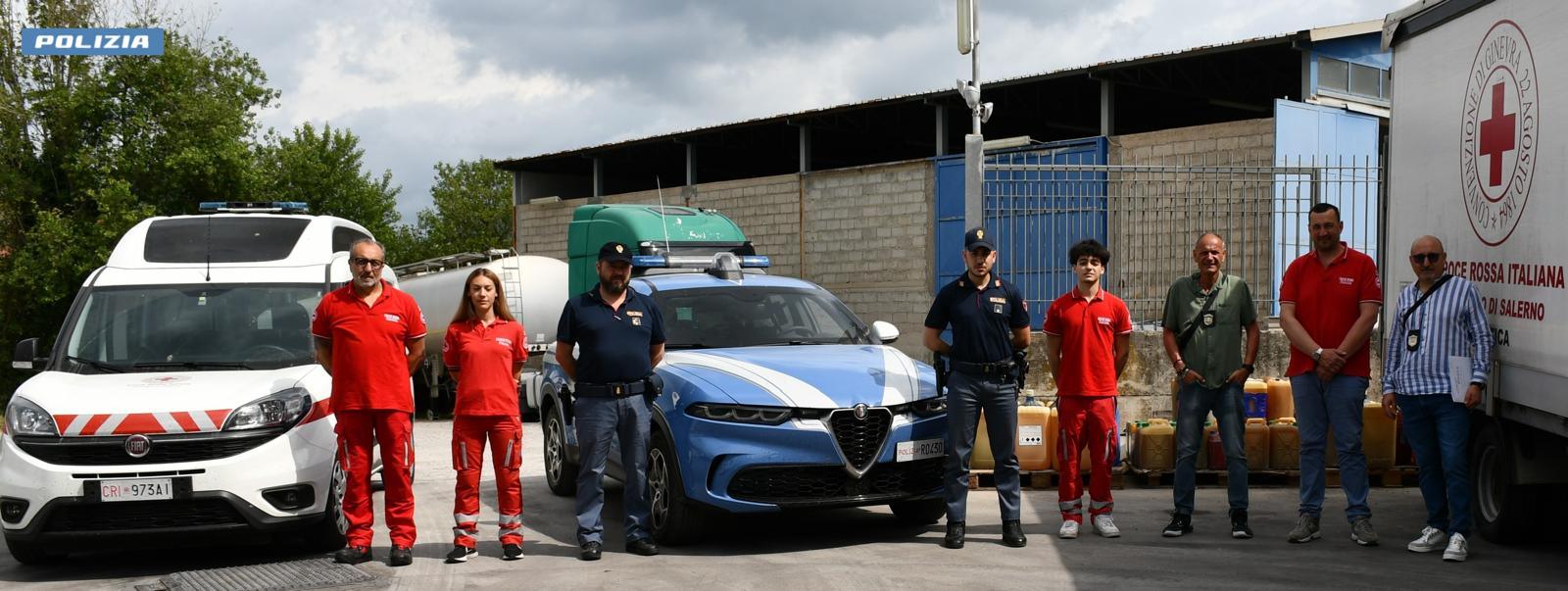 Carburante sequestrato convertito in risorsa: la Polizia dona oltre mille litri di gasolio alla Croce Rossa di Salerno