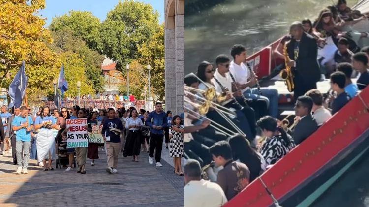Igreja brasileira prega Jesus em barcos e nas ruas de Portugal: “Anunciamos esperança”