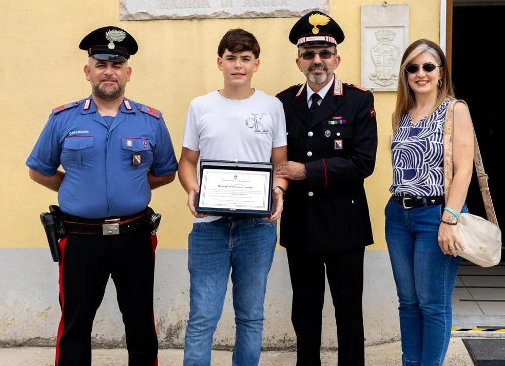 Ascea, la tesina d’esame dedicata all’Arma dei Carabinieri diventa un omaggio alla legalità