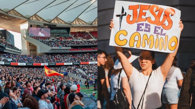 Cristãos evangelizam nas ruas e louvam em estádio em Madri: “Salvação e milagres”