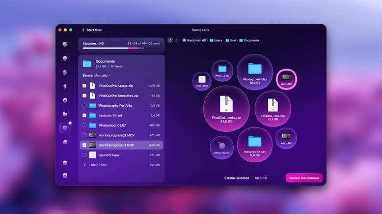 CleanMyMac Space Lens