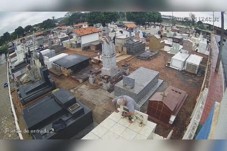 Polícia identifica e prende suspeitos de furtar imagens religiosas de cobre de túmulos em cemitério do interior de SP