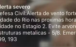 Após vendaval, Rio recebe alerta da Defesa Civil de novos ventos fortes nesta quarta-feira (5)